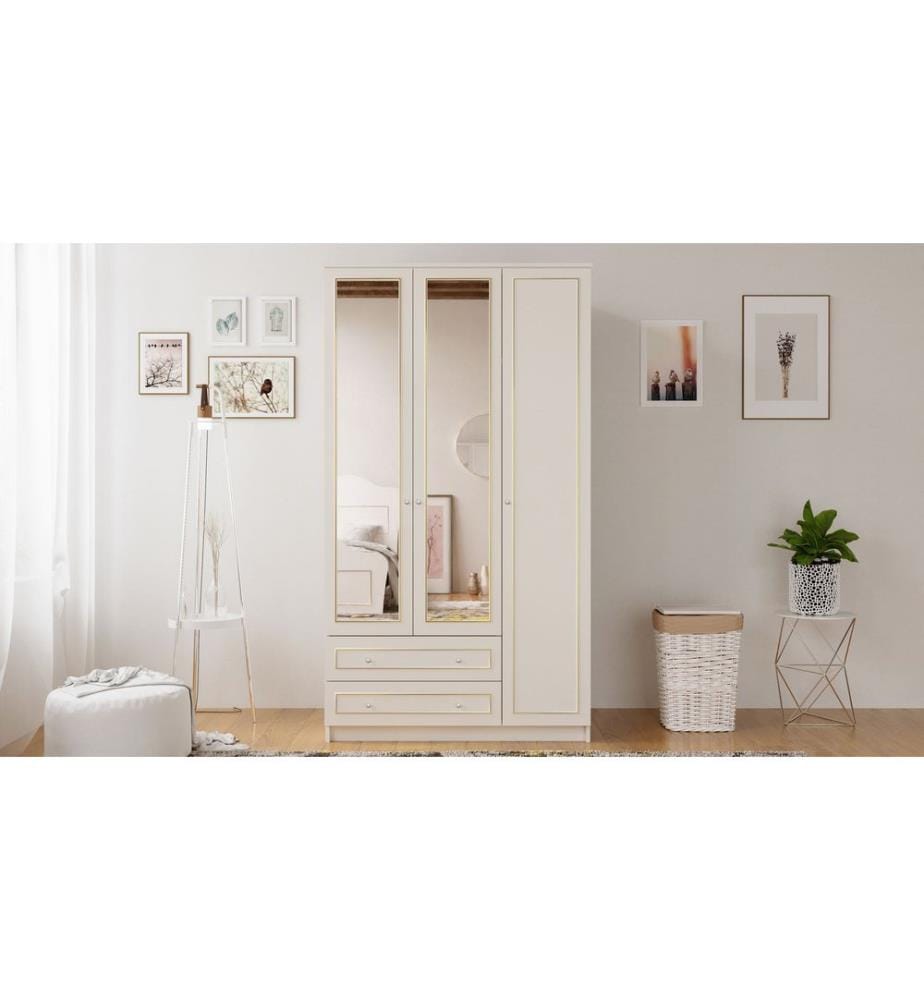 Armoire, blanc mat, 100 % panneau de particules mélaminé de niveau de qualité E1