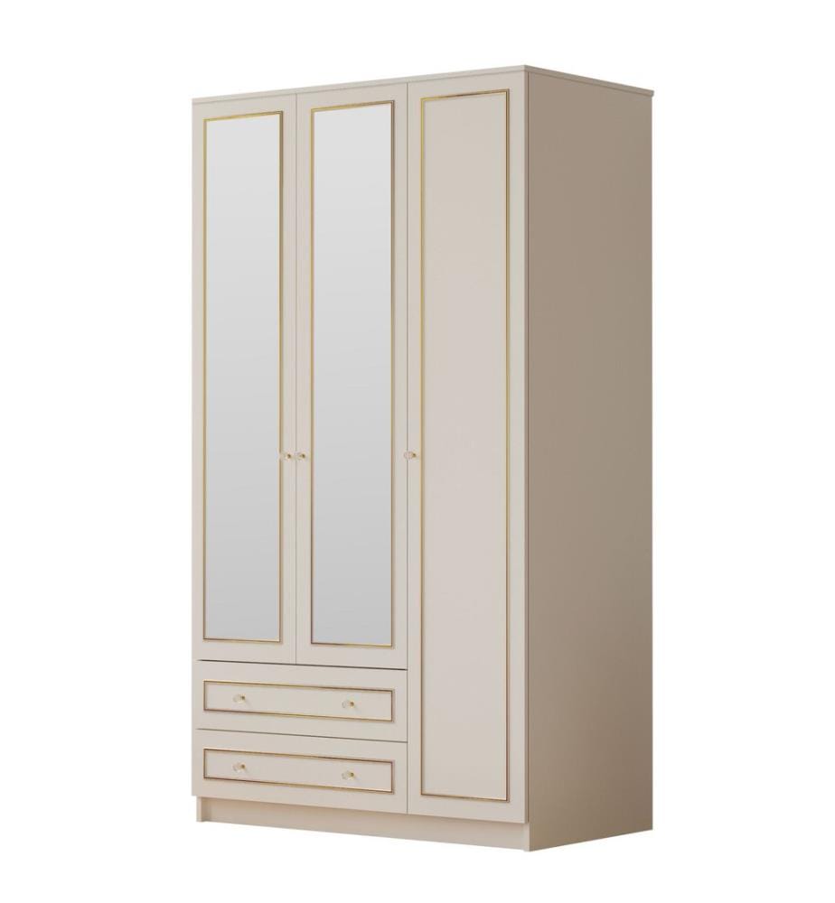 Wardrobe, Matte White, 100% MELAMINE COATED E1 QUALITY CHIPBOARD