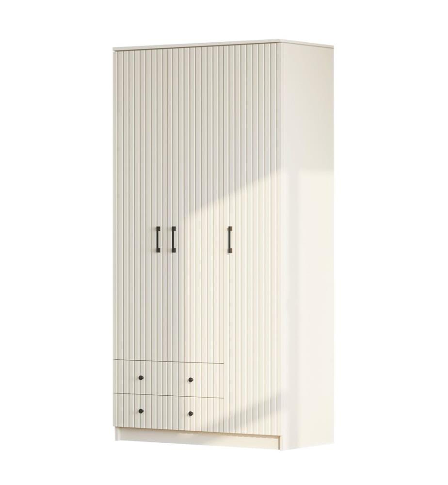 Armoire, blanc mat, 100 % panneau de particules mélaminé de niveau de qualité E1