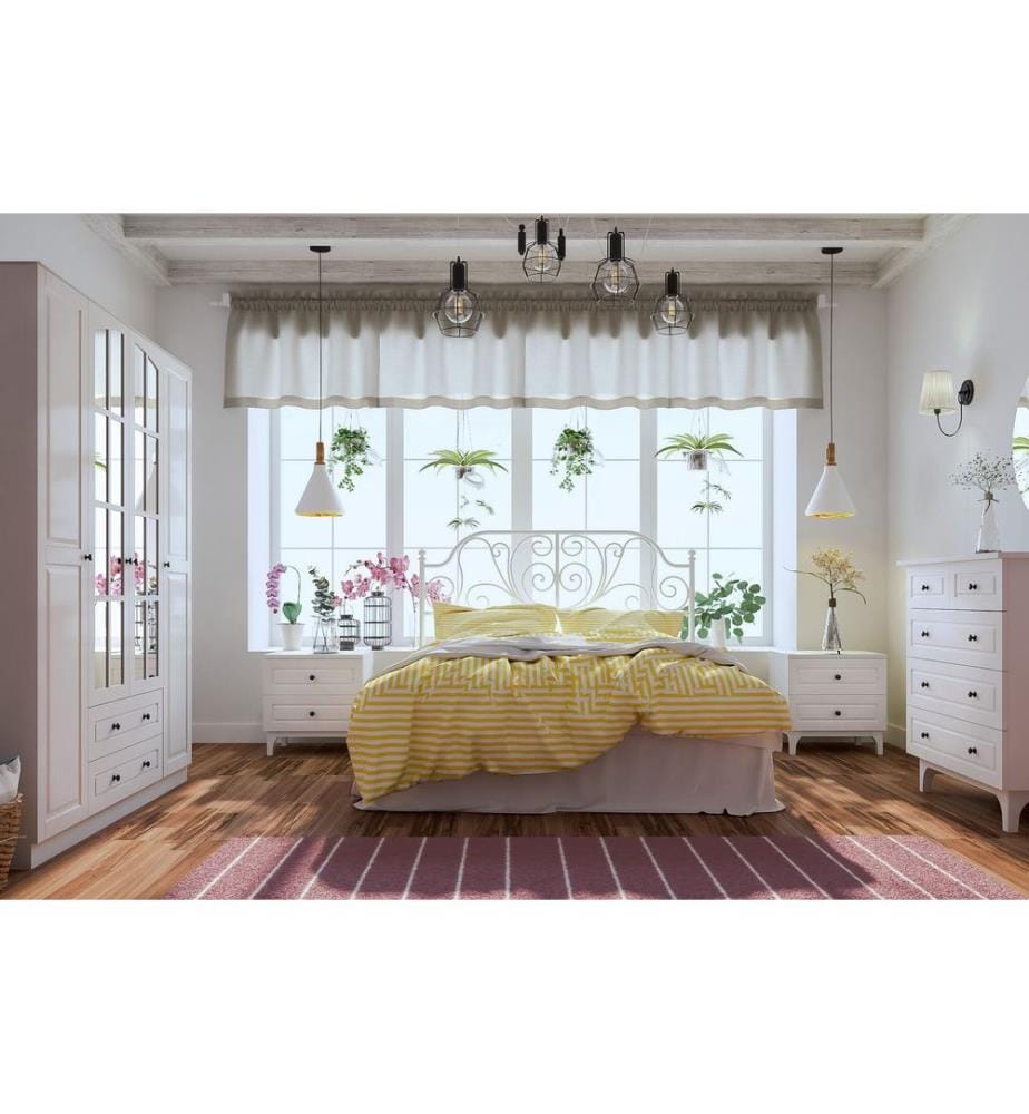 Armadio, bianco opaco, 100% truciolare di qualità E1 con rivestimento in melamina.