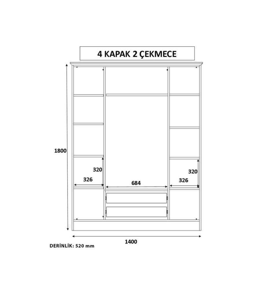 Armadio, bianco opaco, 100% truciolare di qualità E1 con rivestimento in melamina.