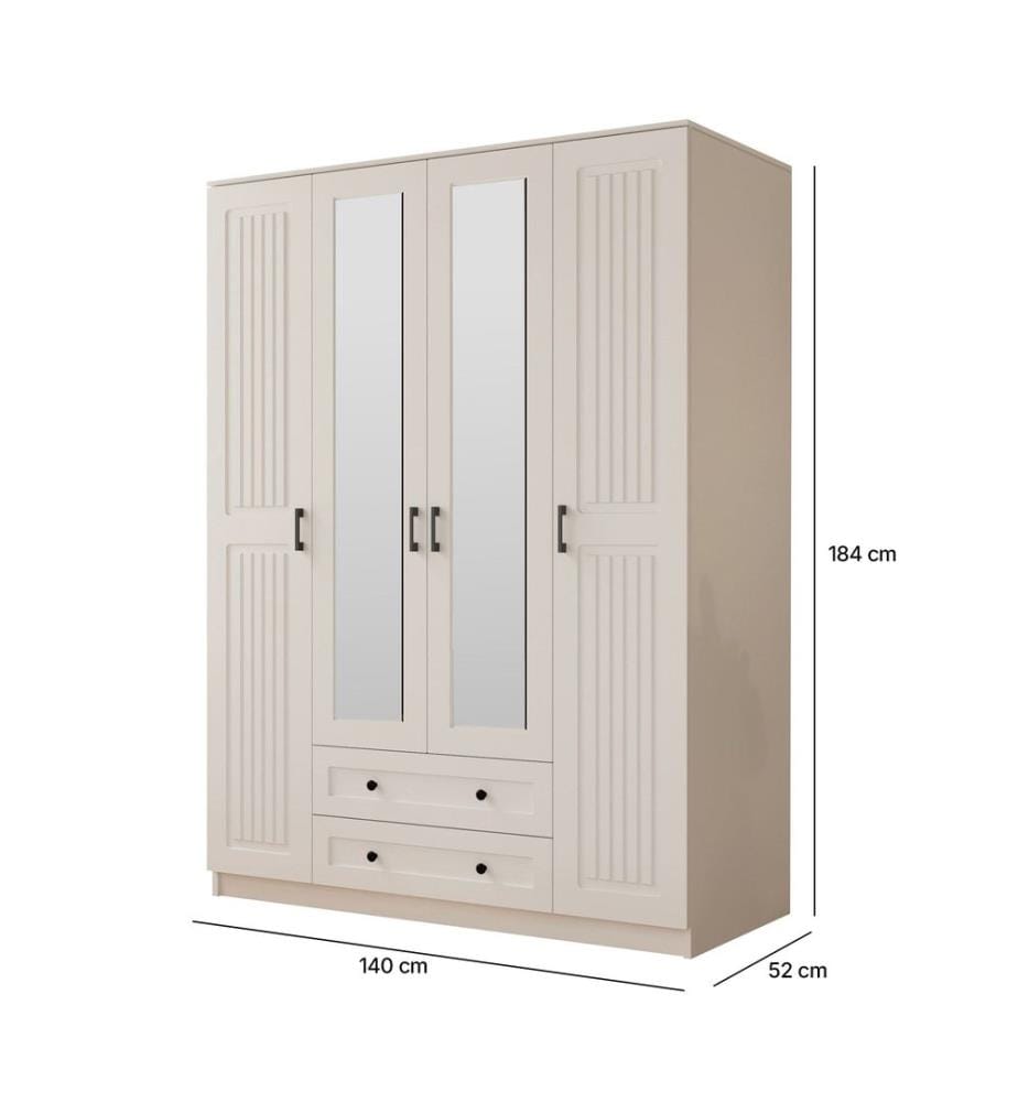 Armoire, blanc mat, 100 % panneau de particules mélaminé de niveau de qualité E1