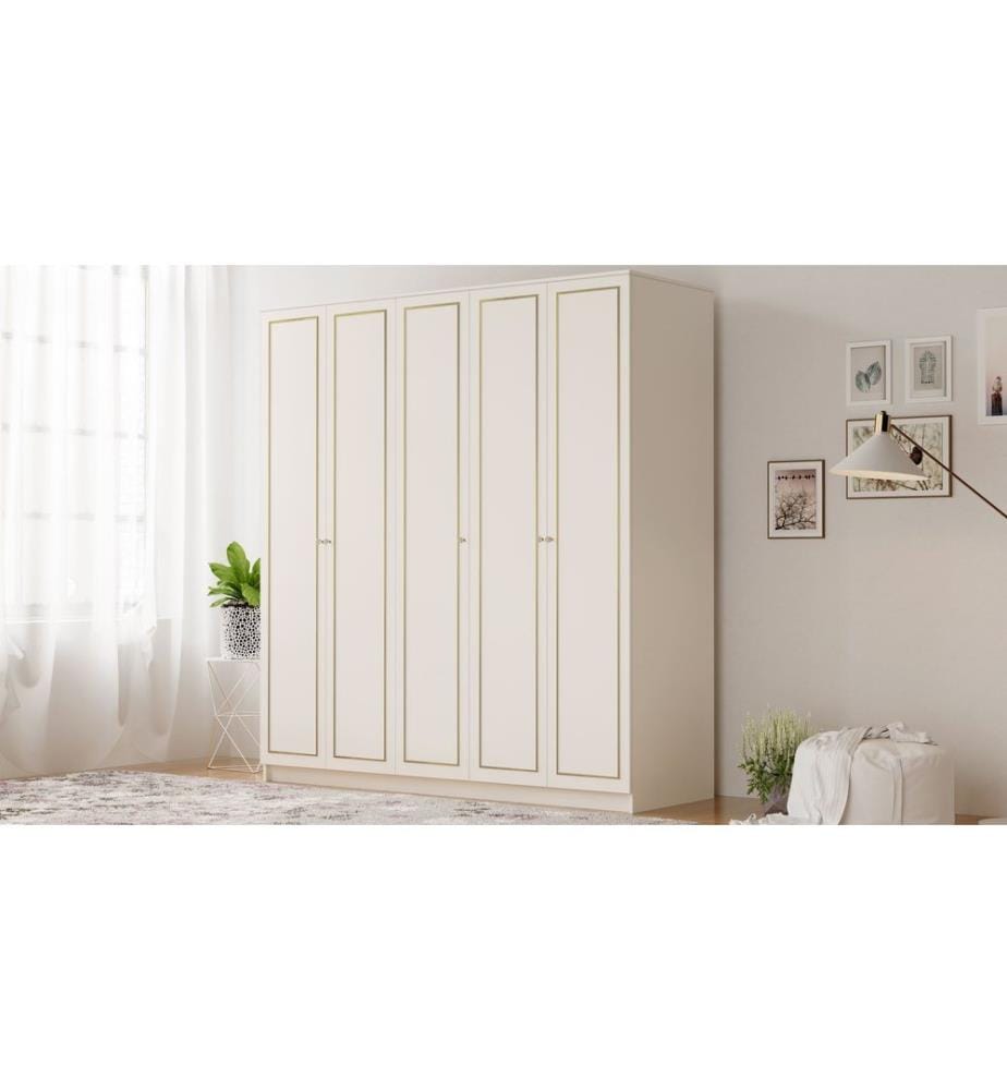 Armoire, blanc mat, 100 % panneau de particules mélaminé de niveau de qualité E1