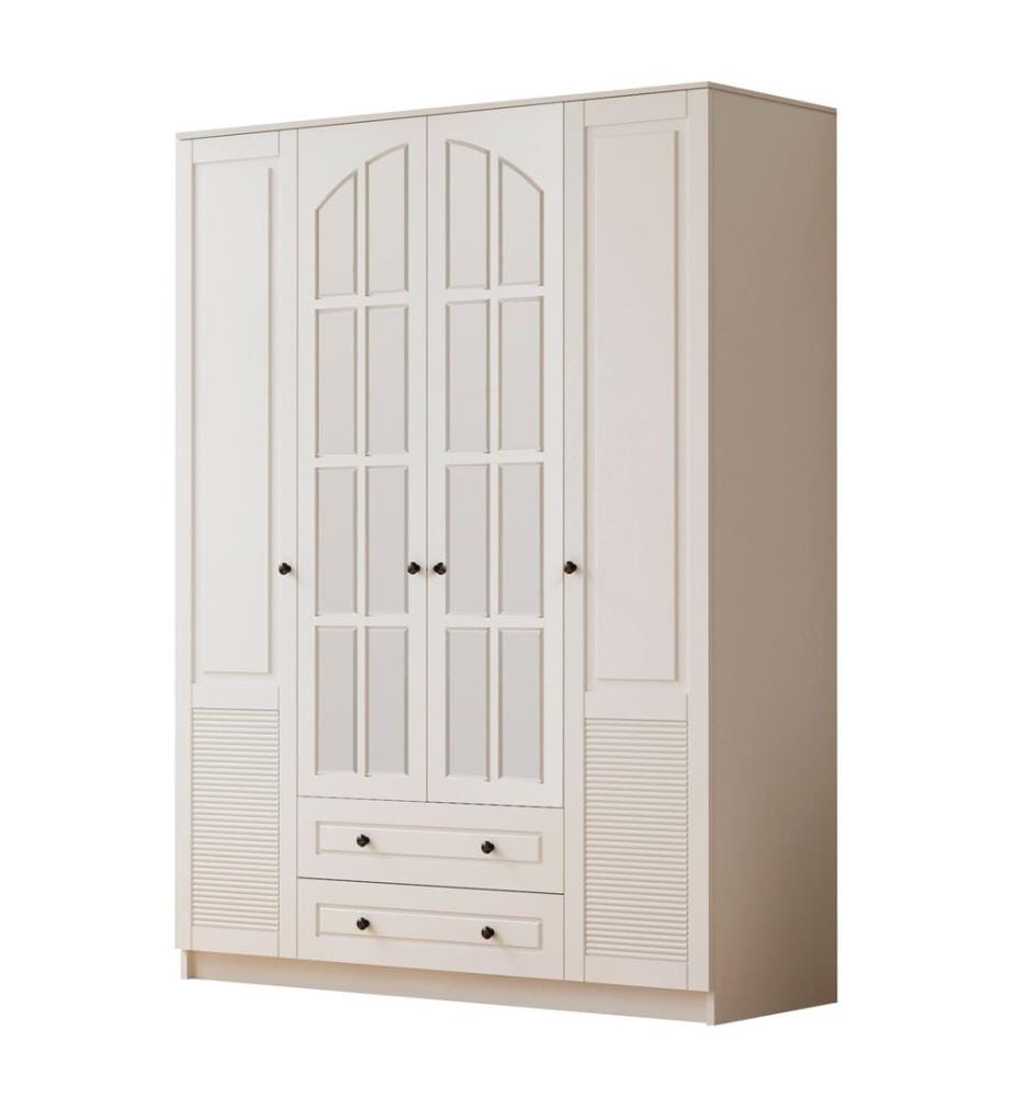 Armoire, blanc mat, 100 % panneau de particules mélaminé de niveau de qualité E1