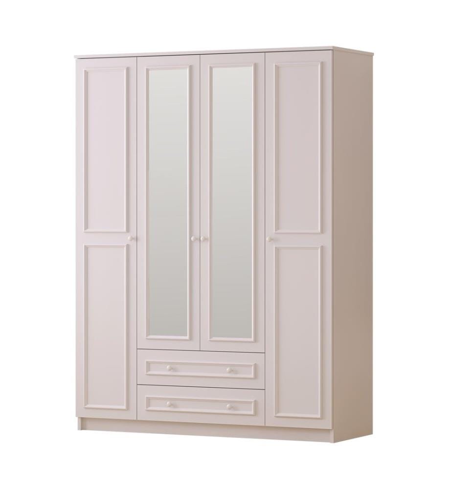 Armoire, blanc mat, 100 % panneau de particules mélaminé de niveau de qualité E1
