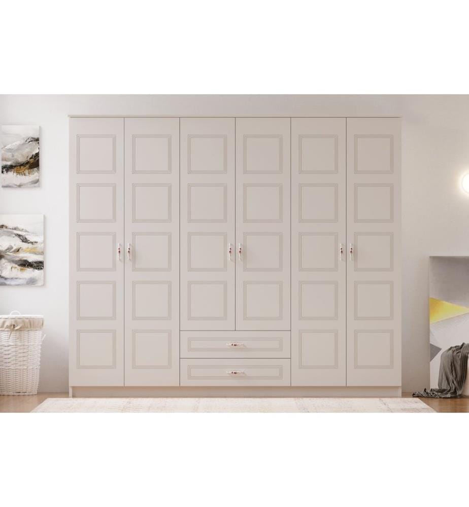 Armoire, blanc mat, 100 % panneau de particules mélaminé de niveau de qualité E1