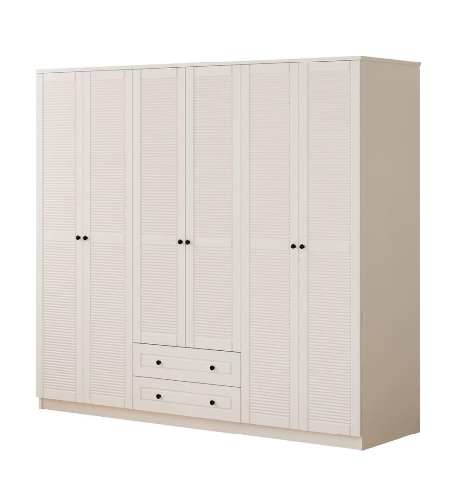 Armoire, blanc mat, 100 % panneau de particules mélaminé de niveau de qualité E1