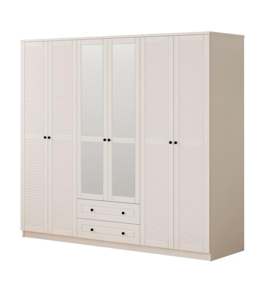 Armoire, blanc mat, 100 % panneau de particules mélaminé de niveau de qualité E1