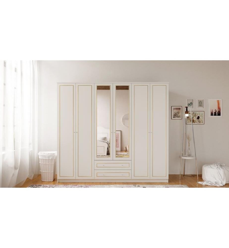 Armoire, blanc mat, 100 % panneau de particules mélaminé de niveau de qualité E1
