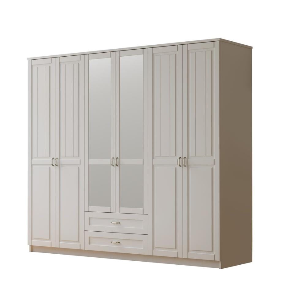 Armoire, blanc mat, 100 % panneau de particules mélaminé de niveau de qualité E1