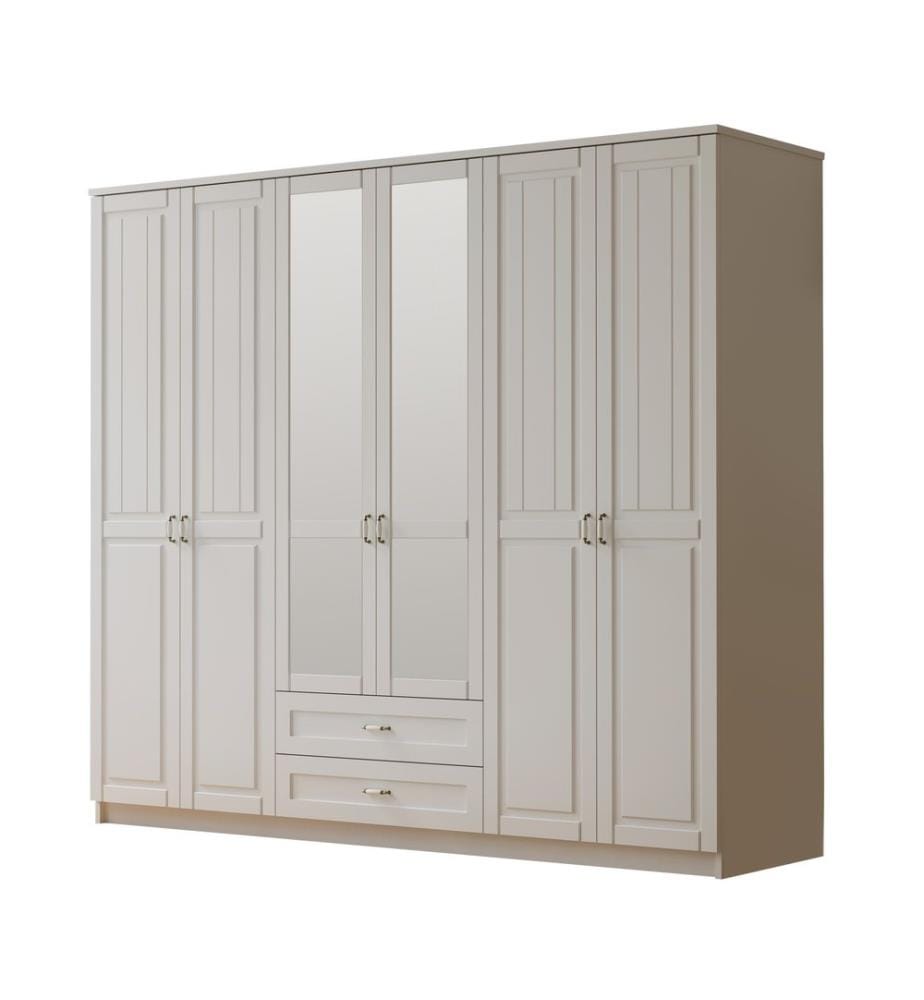 Armoire, blanc mat, 100 % panneau de particules mélaminé de niveau de qualité E1