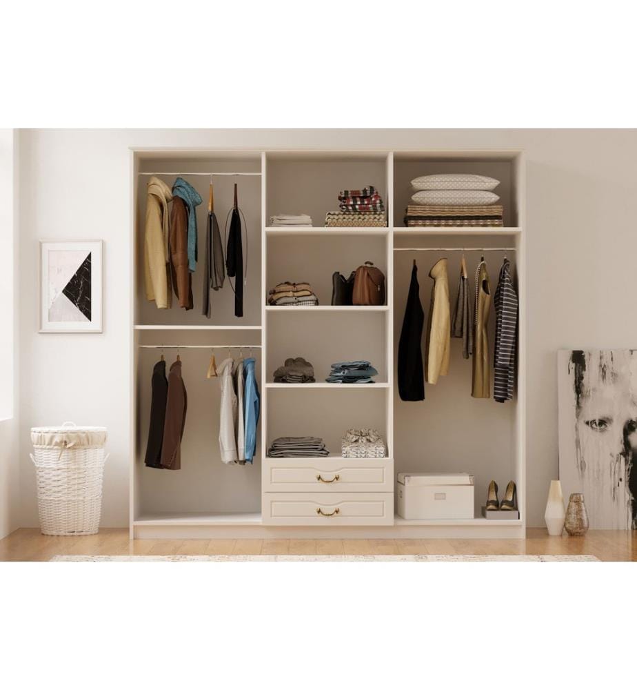 Armoire, blanc mat, 100 % panneau de particules mélaminé de niveau de qualité E1