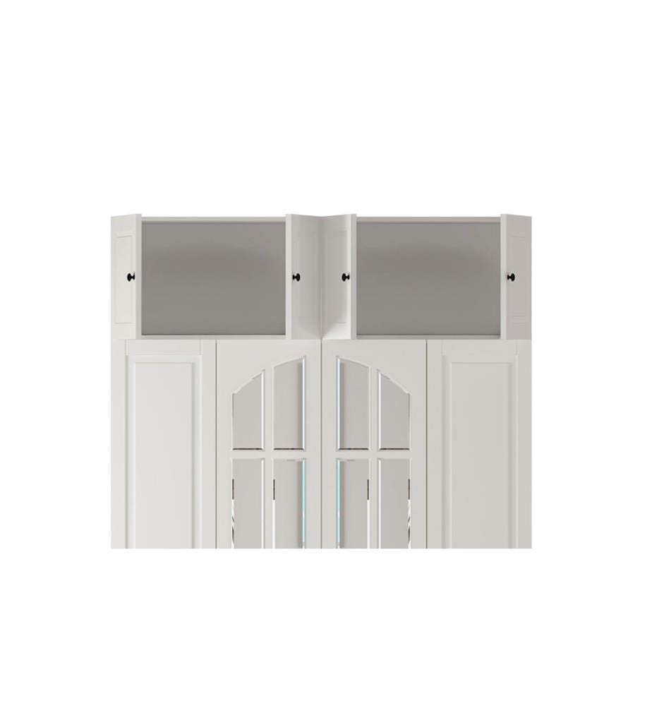 Armoire, blanc mat, 100 % panneau de particules mélaminé de niveau de qualité E1