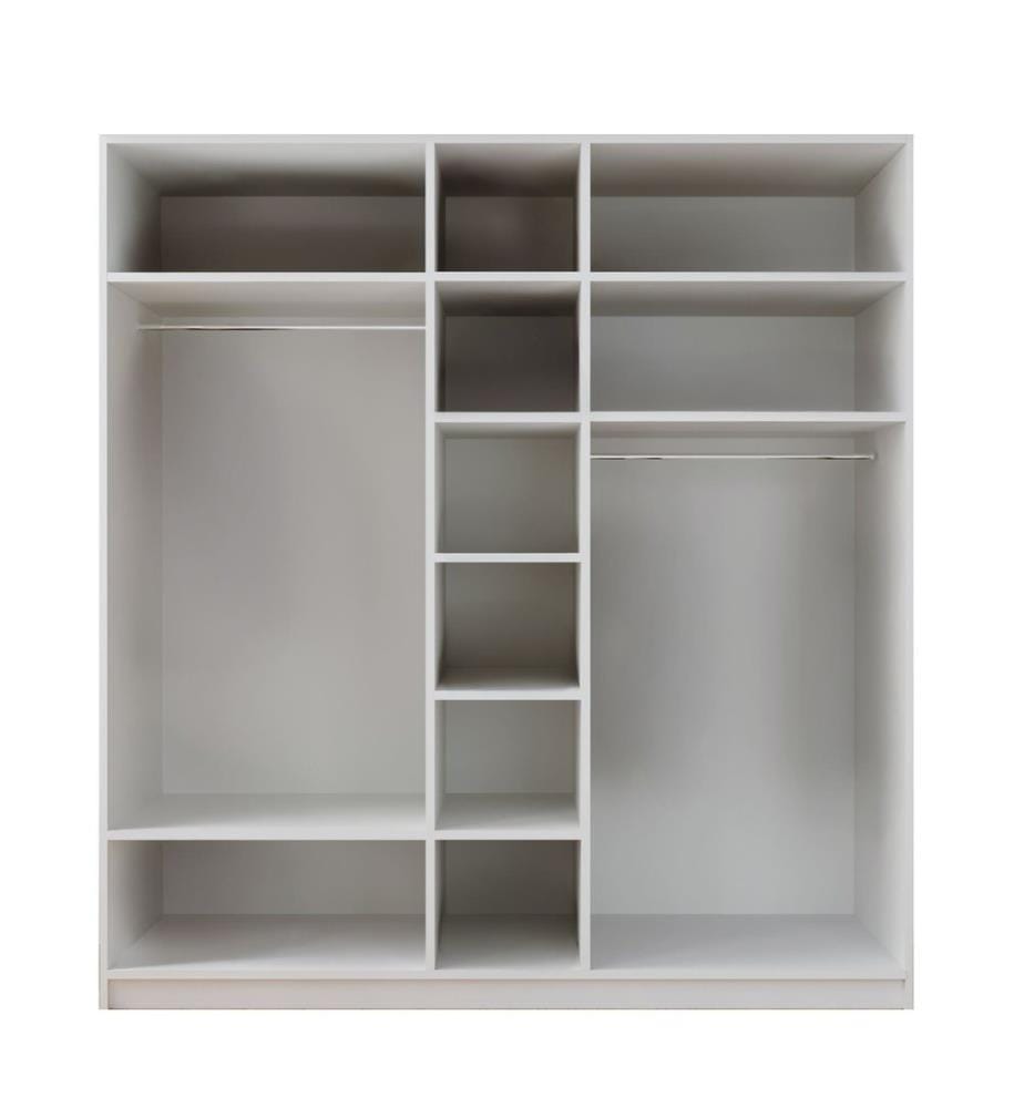 Armoire, blanc mat, 100 % panneau de particules mélaminé de niveau de qualité E1