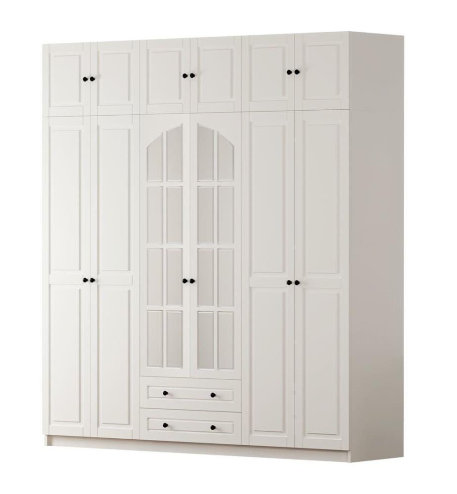 Armoire, blanc mat, 100 % panneau de particules mélaminé de niveau de qualité E1