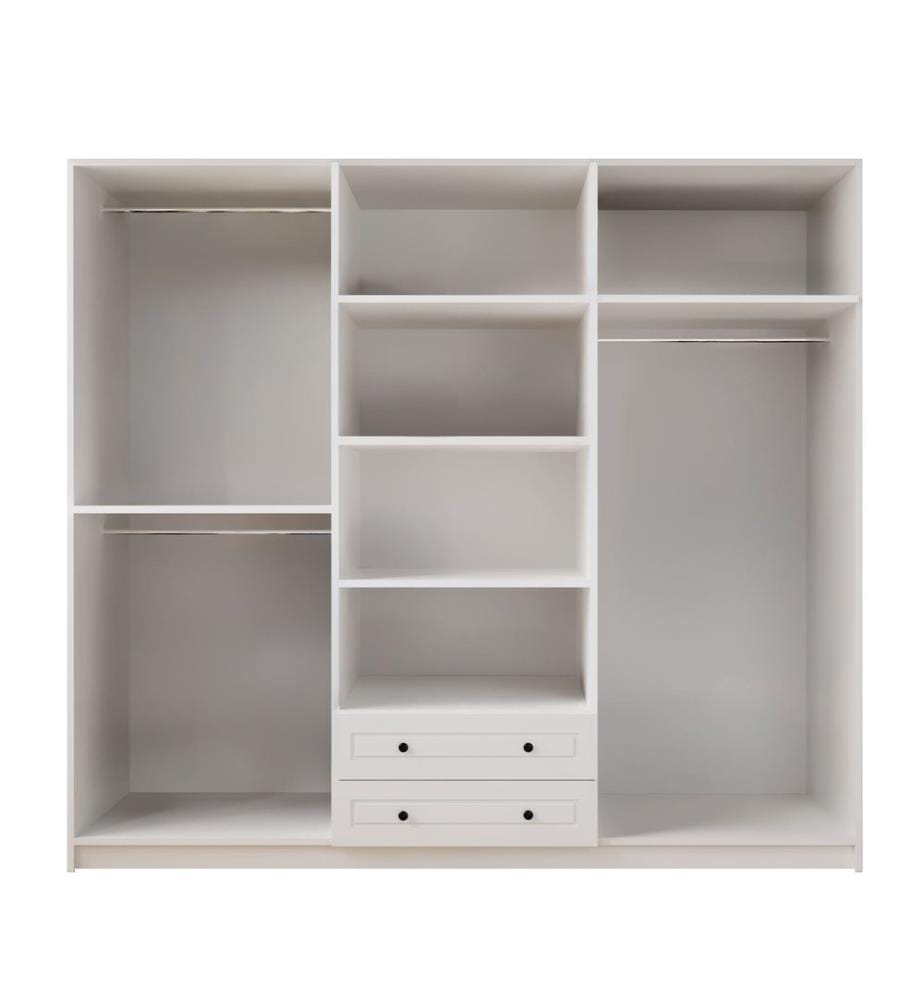 Armoire, blanc mat, 100 % panneau de particules mélaminé de niveau de qualité E1