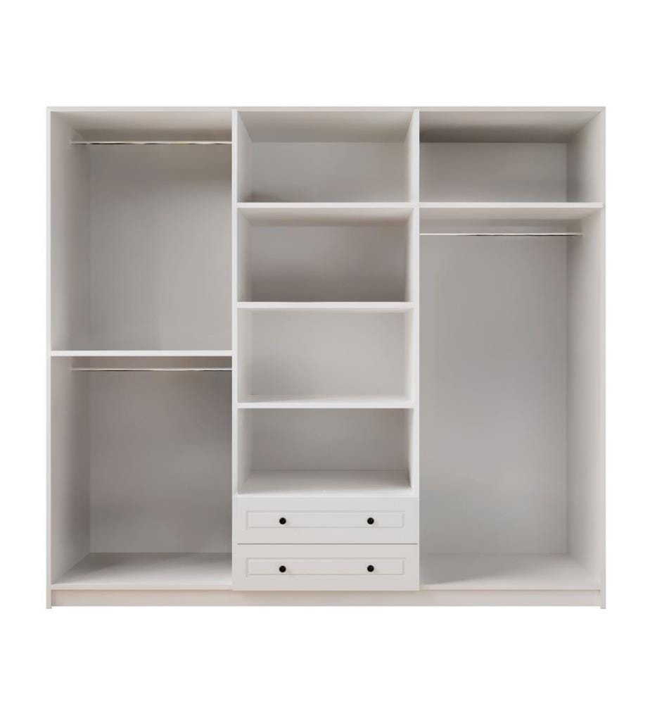 Armoire, blanc mat, 100 % panneau de particules mélaminé de niveau de qualité E1