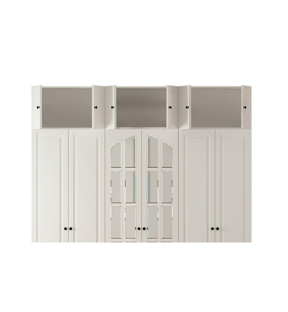 Armoire, blanc mat, 100 % panneau de particules mélaminé de niveau de qualité E1