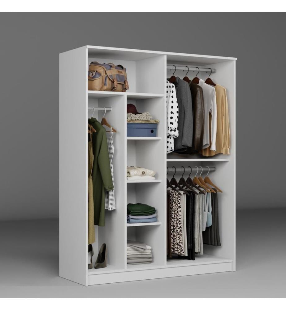 Armoire, blanc, 100 % panneau de particules mélaminé