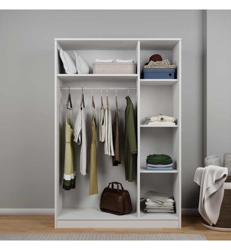 Armoire, blanc, 100 % panneau de particules mélaminé