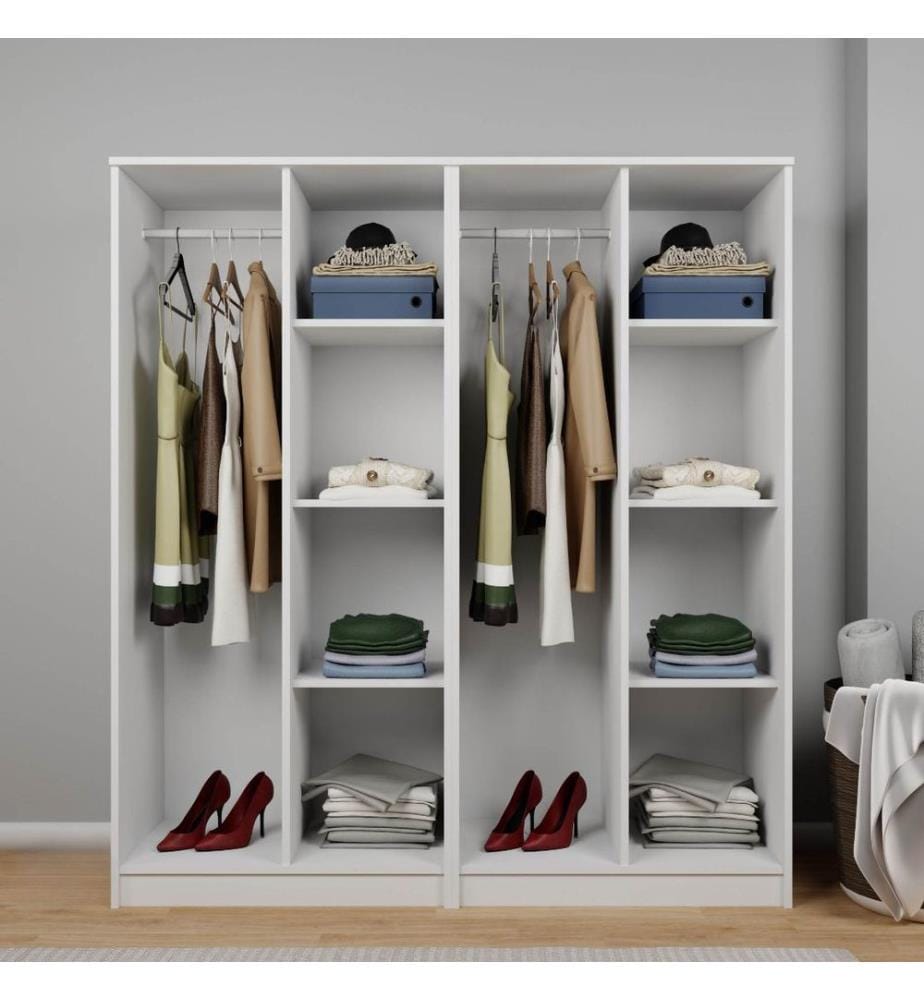 Armoire, blanc, 100 % panneau de particules mélaminé
