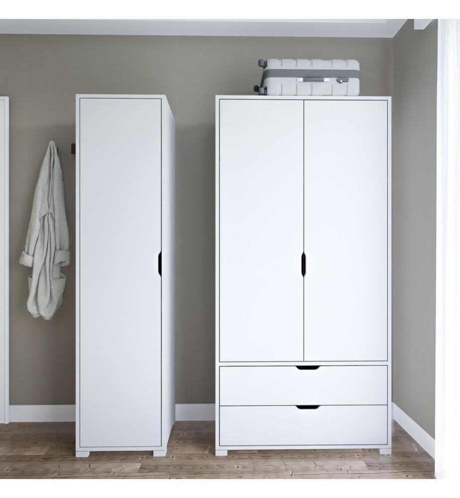Armoire, blanc, 100 % panneau de particules mélaminé
