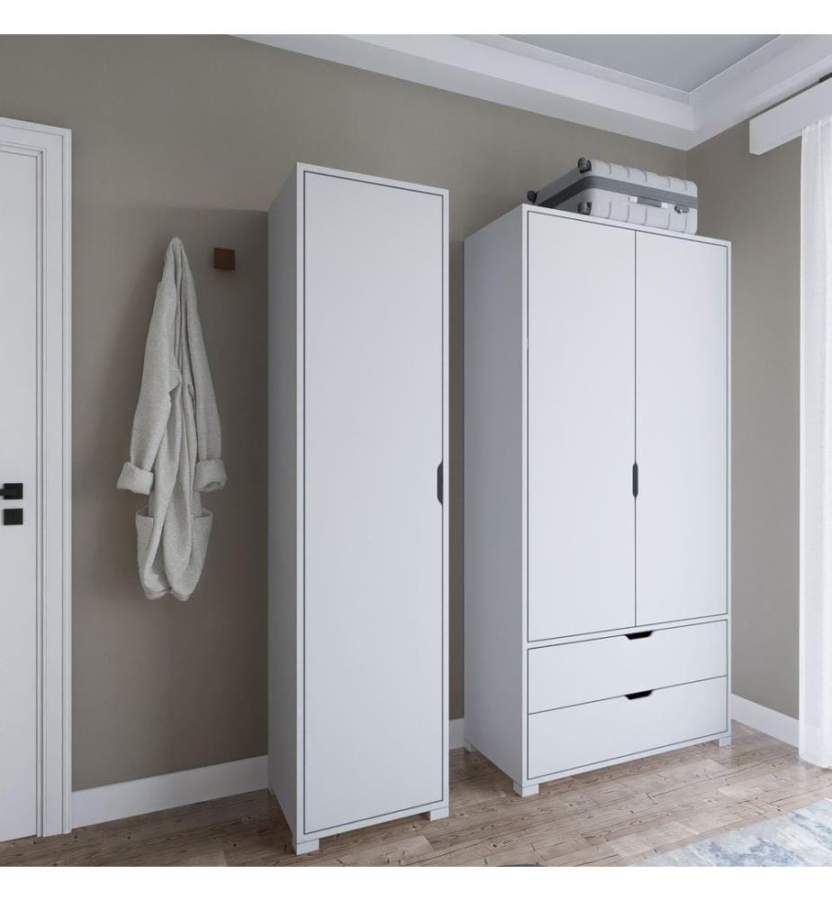Armoire, blanc, 100 % panneau de particules mélaminé