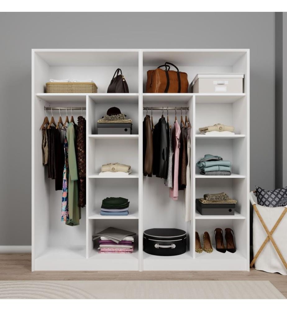 Armoire, blanc, 100 % panneau de particules mélaminé
