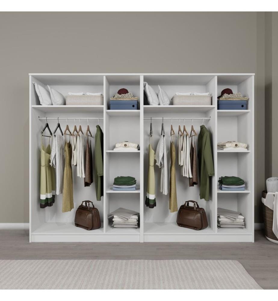 Armoire, blanc, 100 % panneau de particules mélaminé