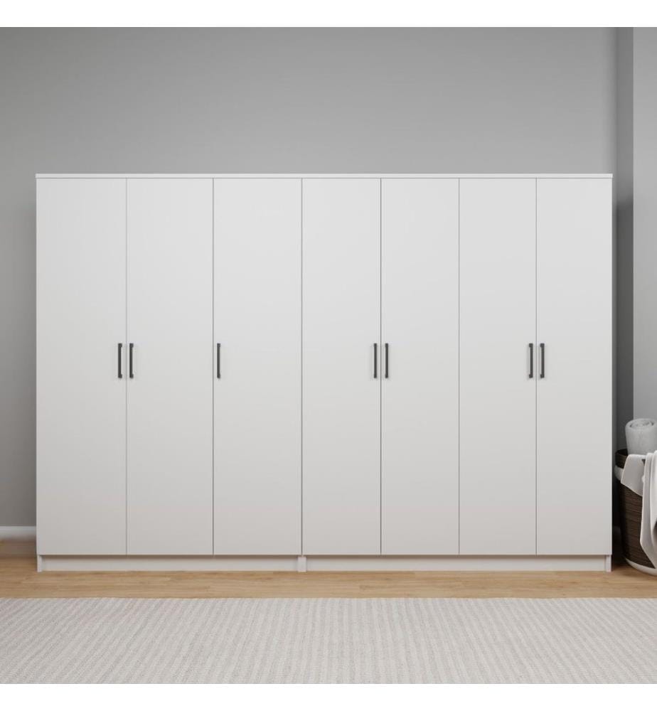Armoire, blanc, 100 % panneau de particules mélaminé