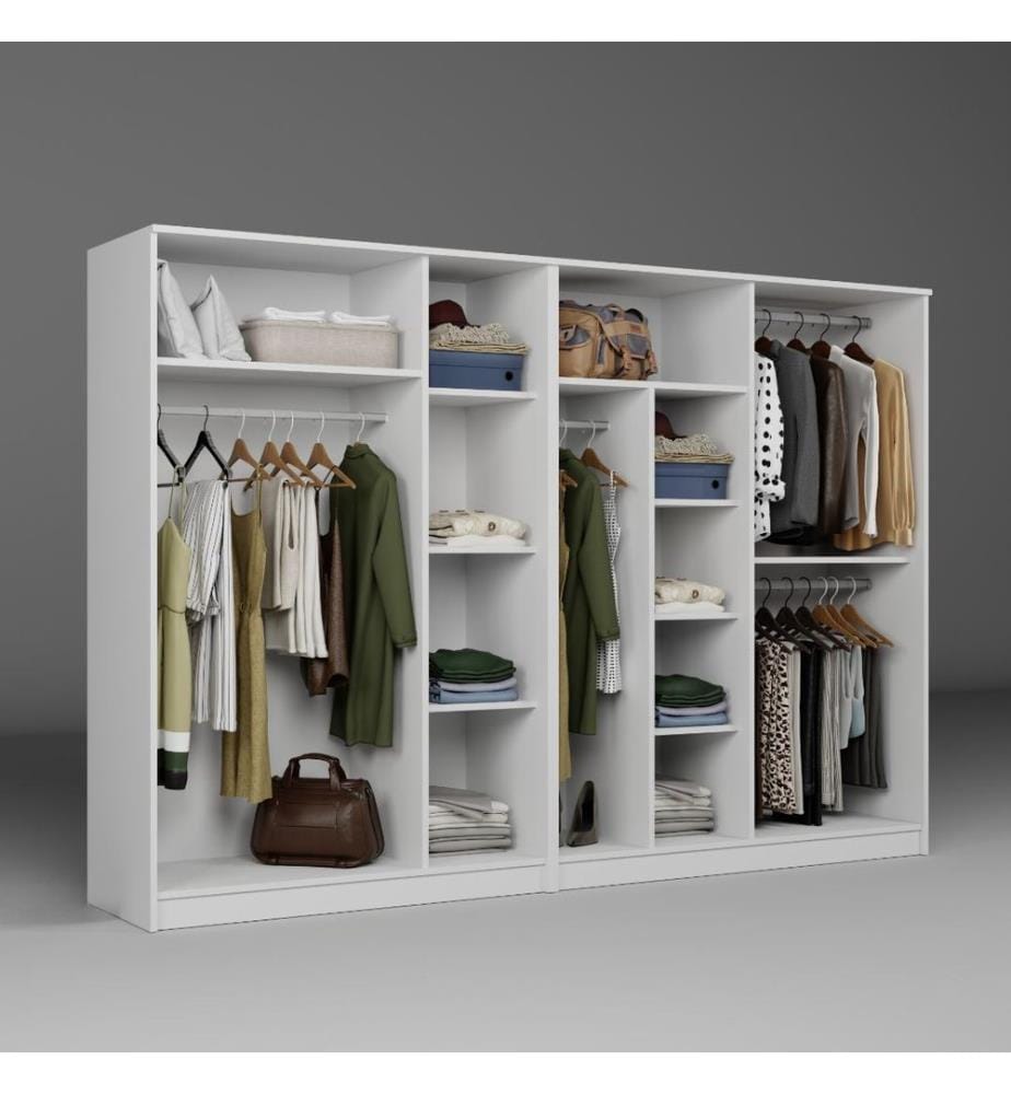 Armoire, blanc, 100 % panneau de particules mélaminé