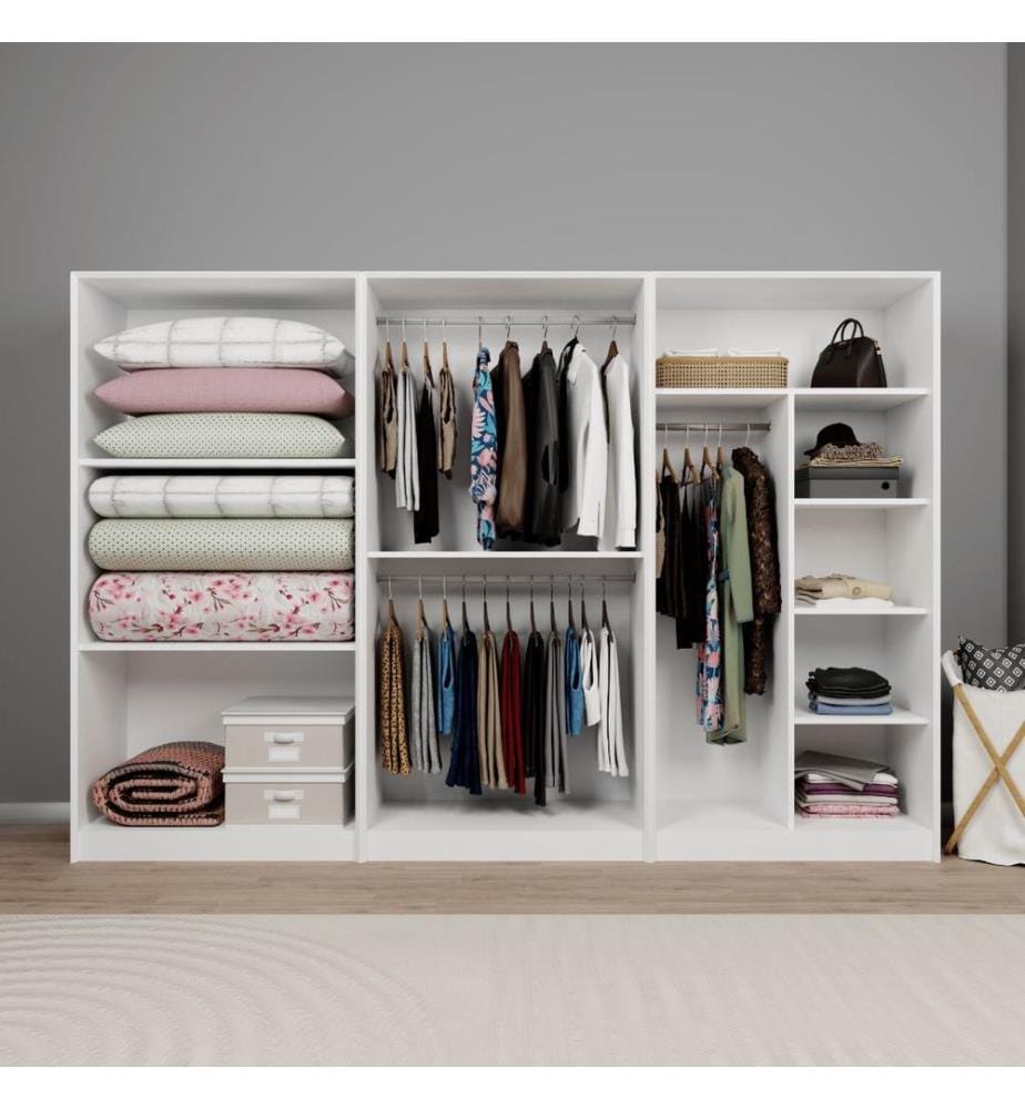 Armoire, blanc, 100 % panneau de particules mélaminé