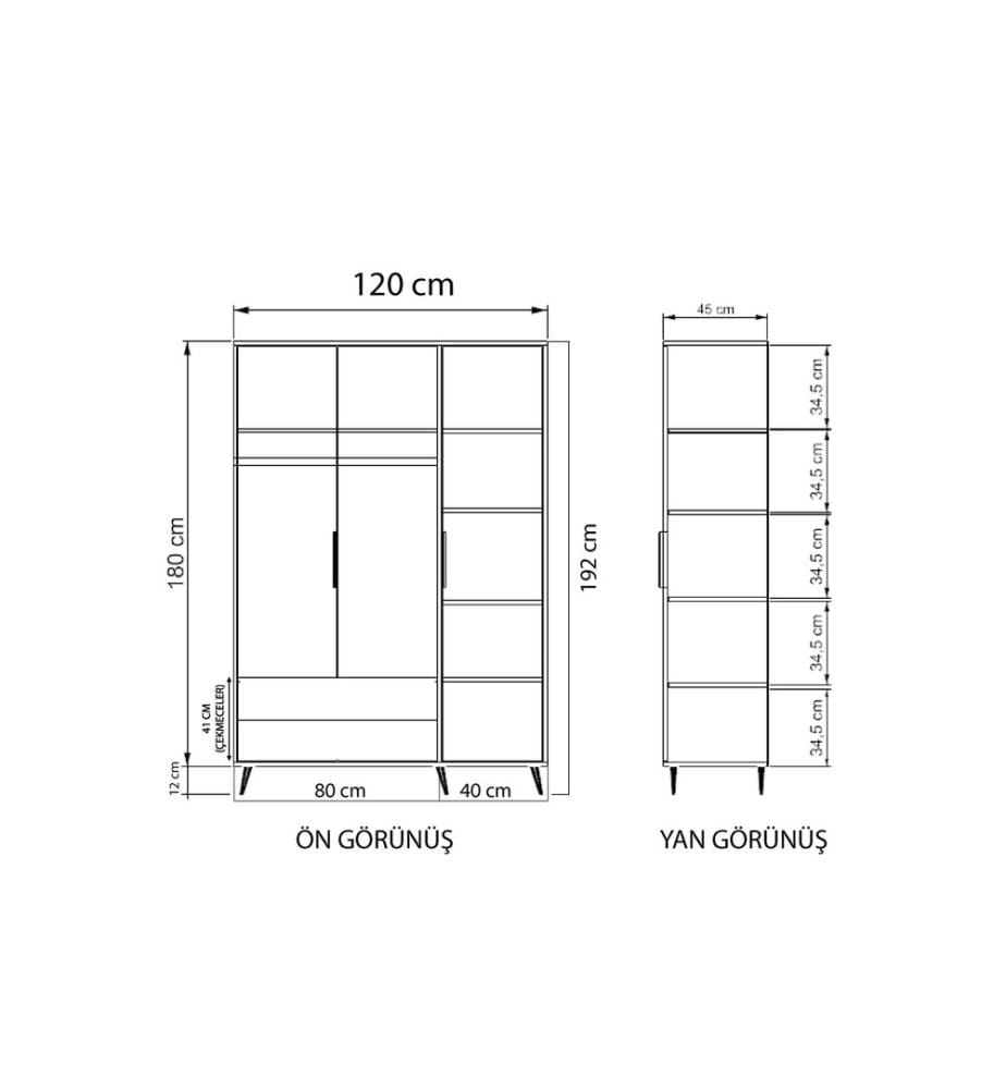 Armoire, chêne, 100 % panneau de particules mélaminé