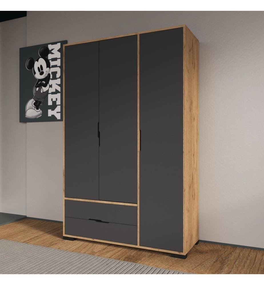 Armoire, chêne, anthracite, 100 % panneau de particules mélaminé