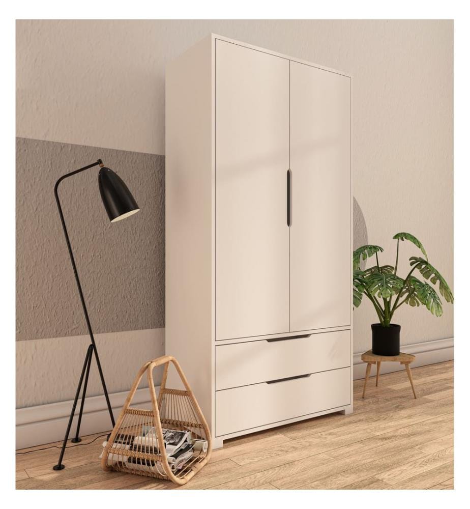 Armoire, blanc, 100 % panneau de particules mélaminé