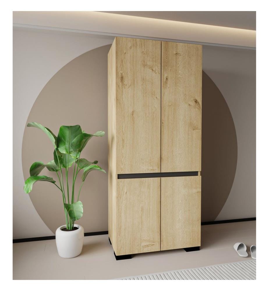 Armoire, chêne saphir, anthracite, 100 % panneau de particules mélaminé