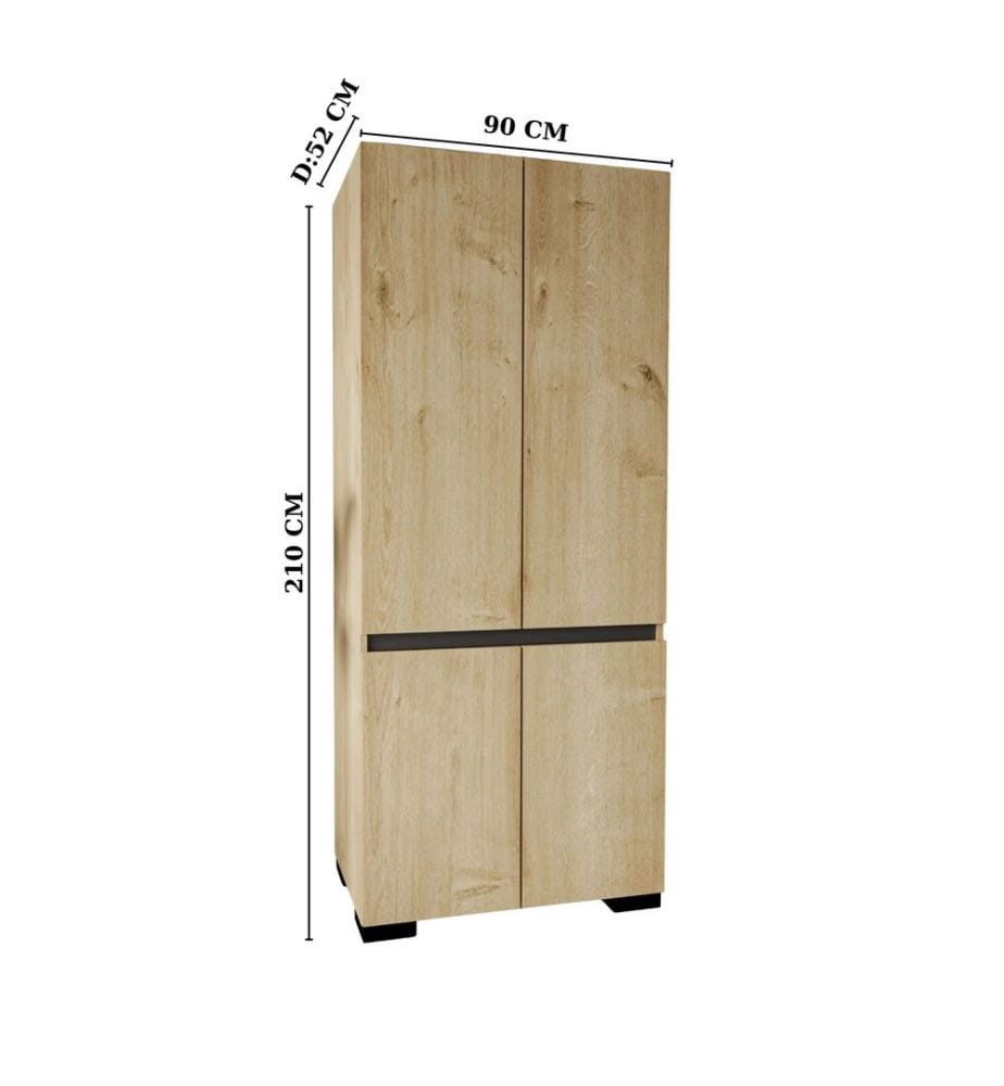 Armoire, chêne saphir, anthracite, 100 % panneau de particules mélaminé