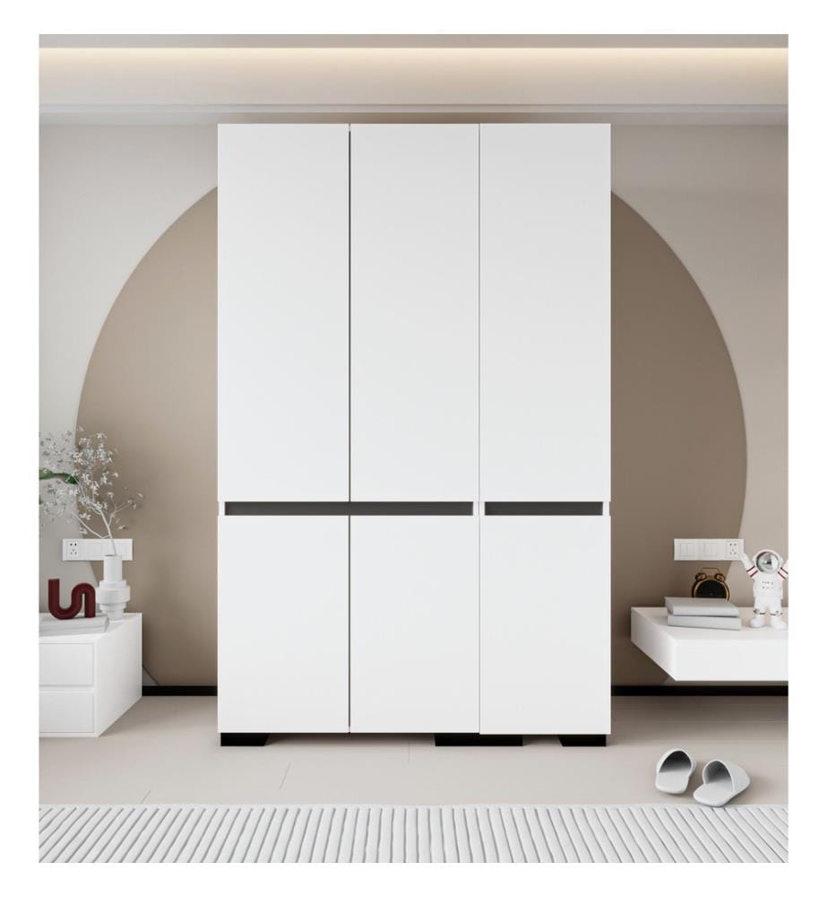 Armoire, blanc, anthracite, 100 % panneau de particules mélaminé