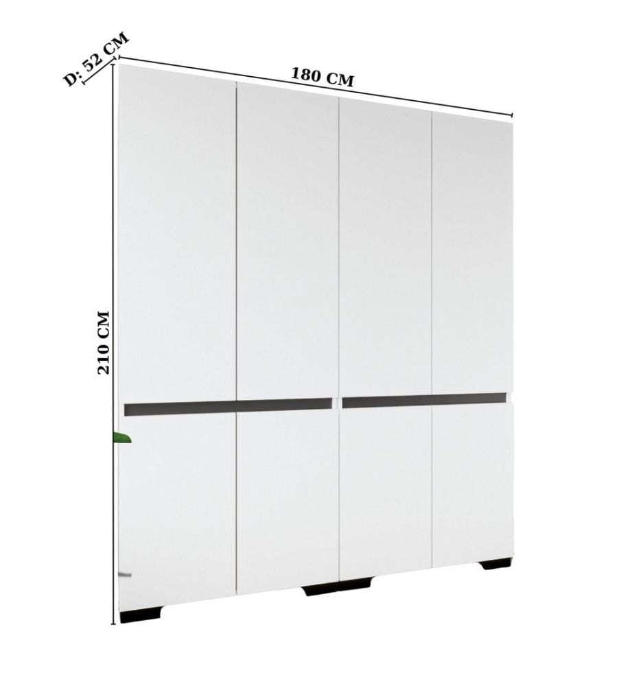 Armoire, blanc, anthracite, 100 % panneau de particules mélaminé