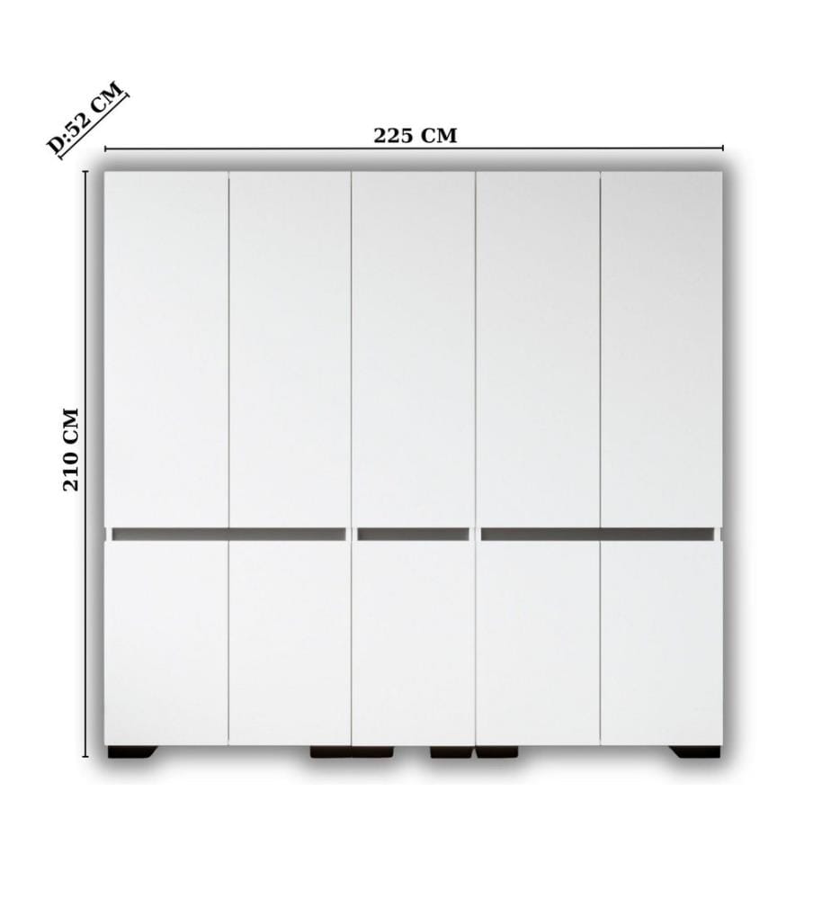 Armoire, blanc, anthracite, 100 % panneau de particules mélaminé