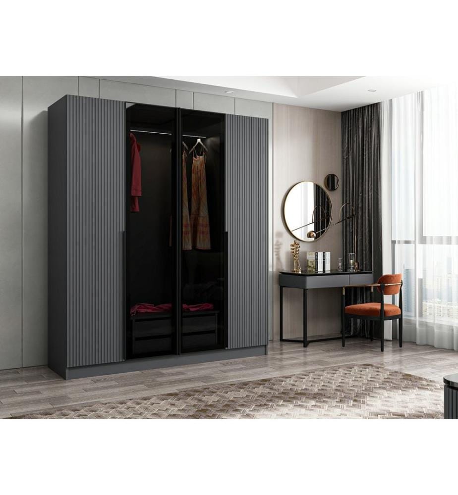 Armadio, Fumo, Pannello truciolare rivestito in melamina