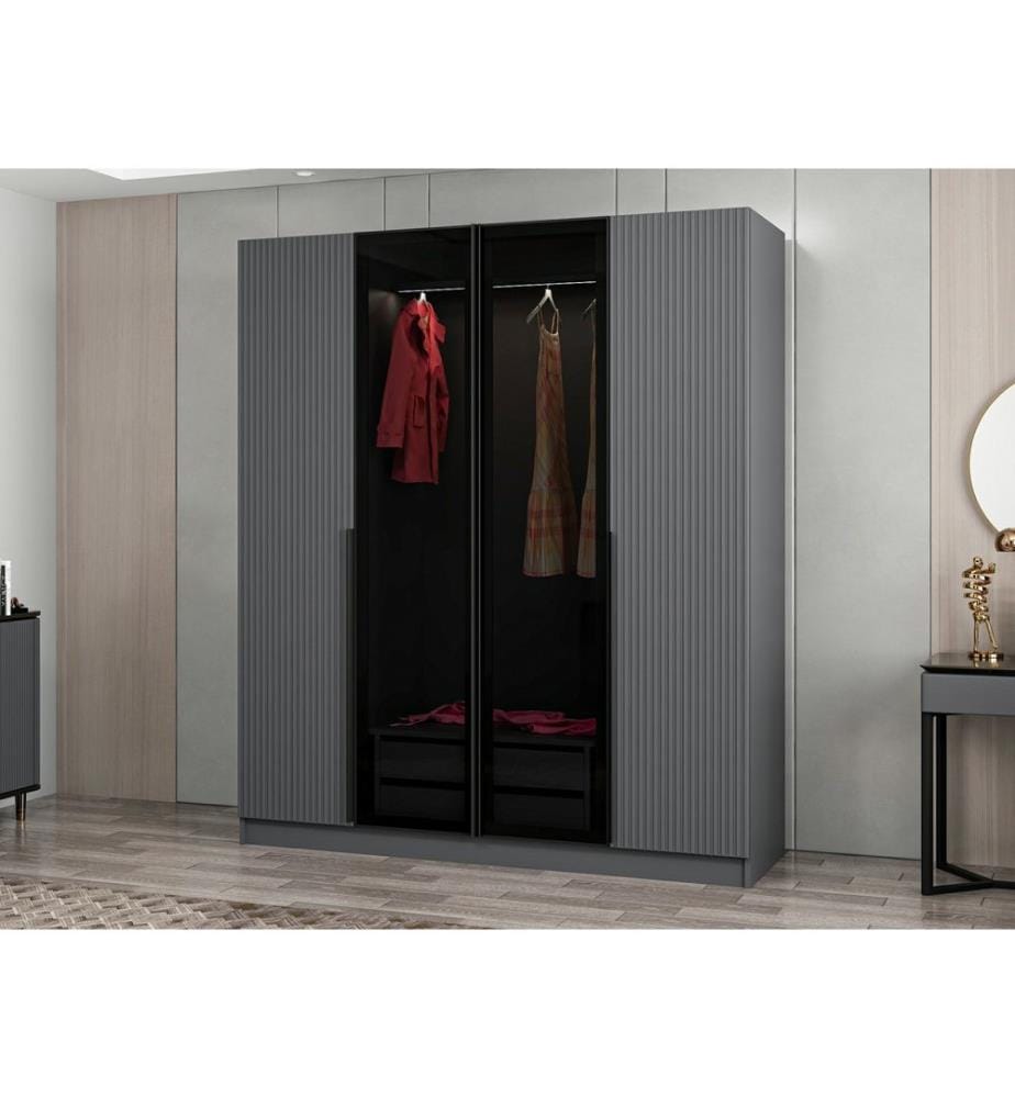 Armadio, Fumo, Pannello truciolare rivestito in melamina