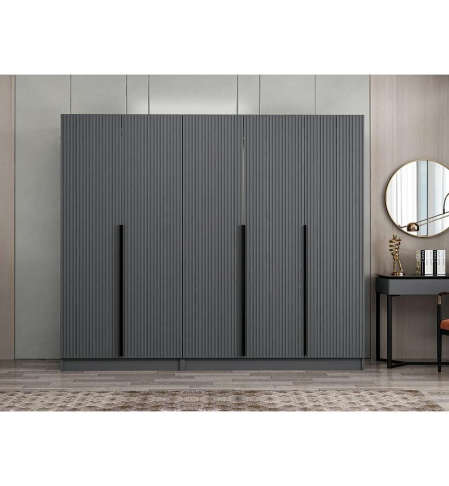 Armoire, anthracite, panneau de particules revêtu de mélamine