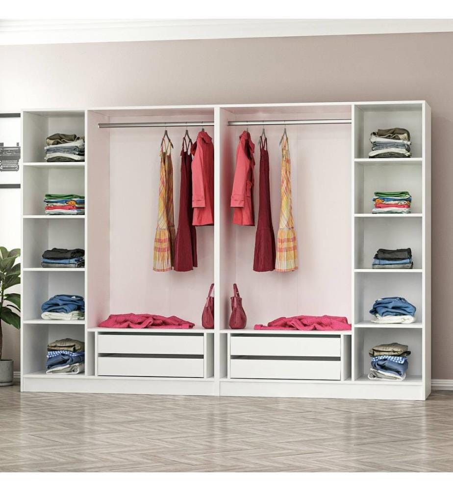 Armoire, blanc, panneau de particules mélaminé