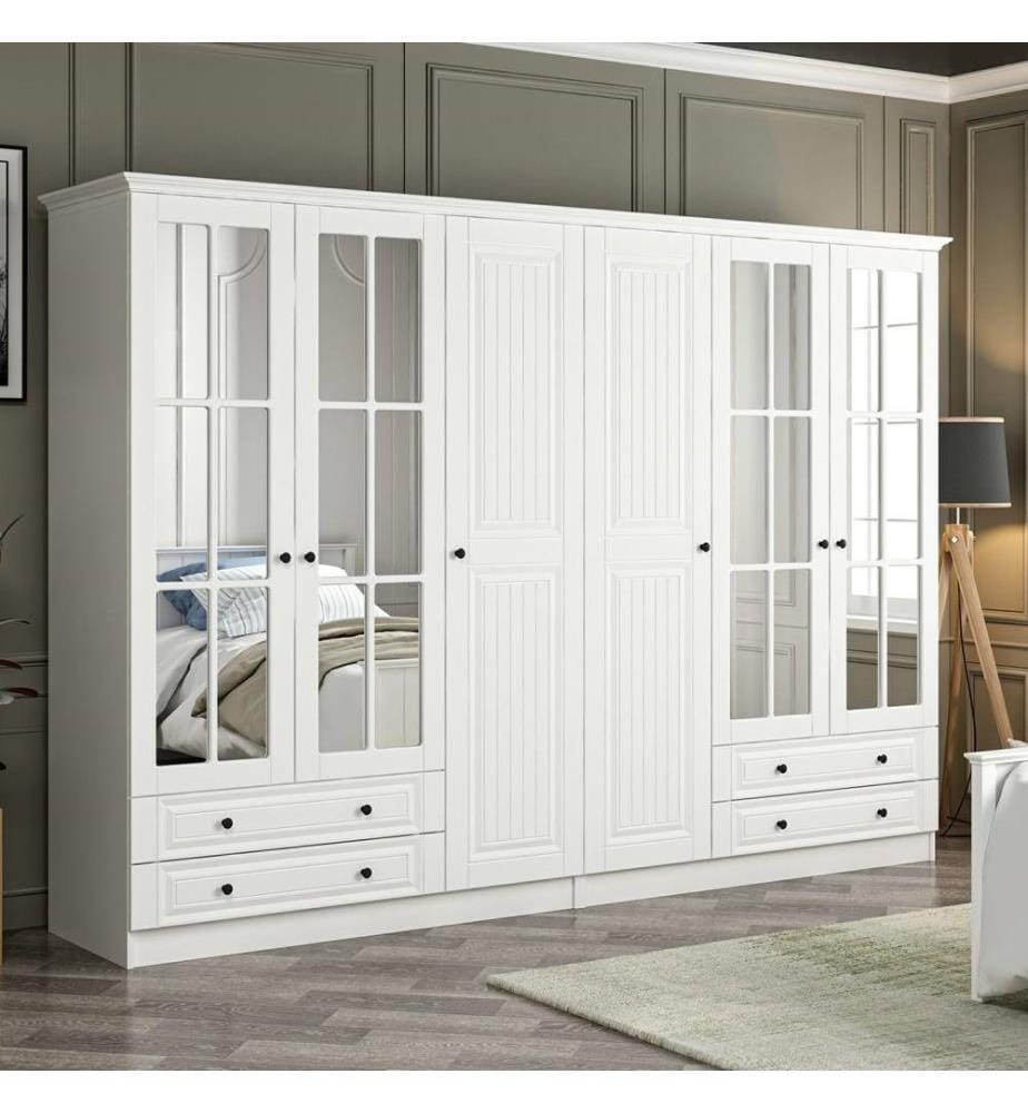 Armoire, blanc, panneau de particules mélaminé