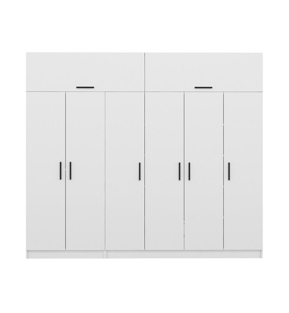 Armoire, blanc, panneau de particules mélaminé