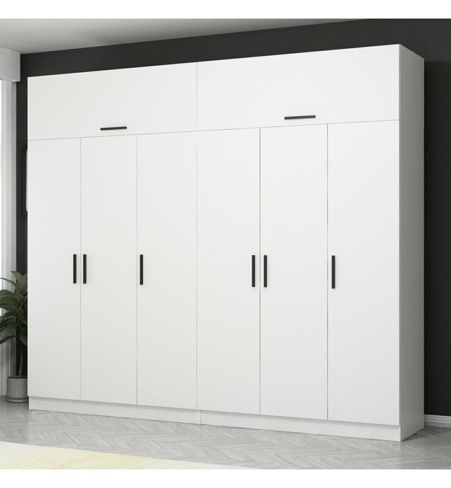 Armoire, blanc, panneau de particules mélaminé