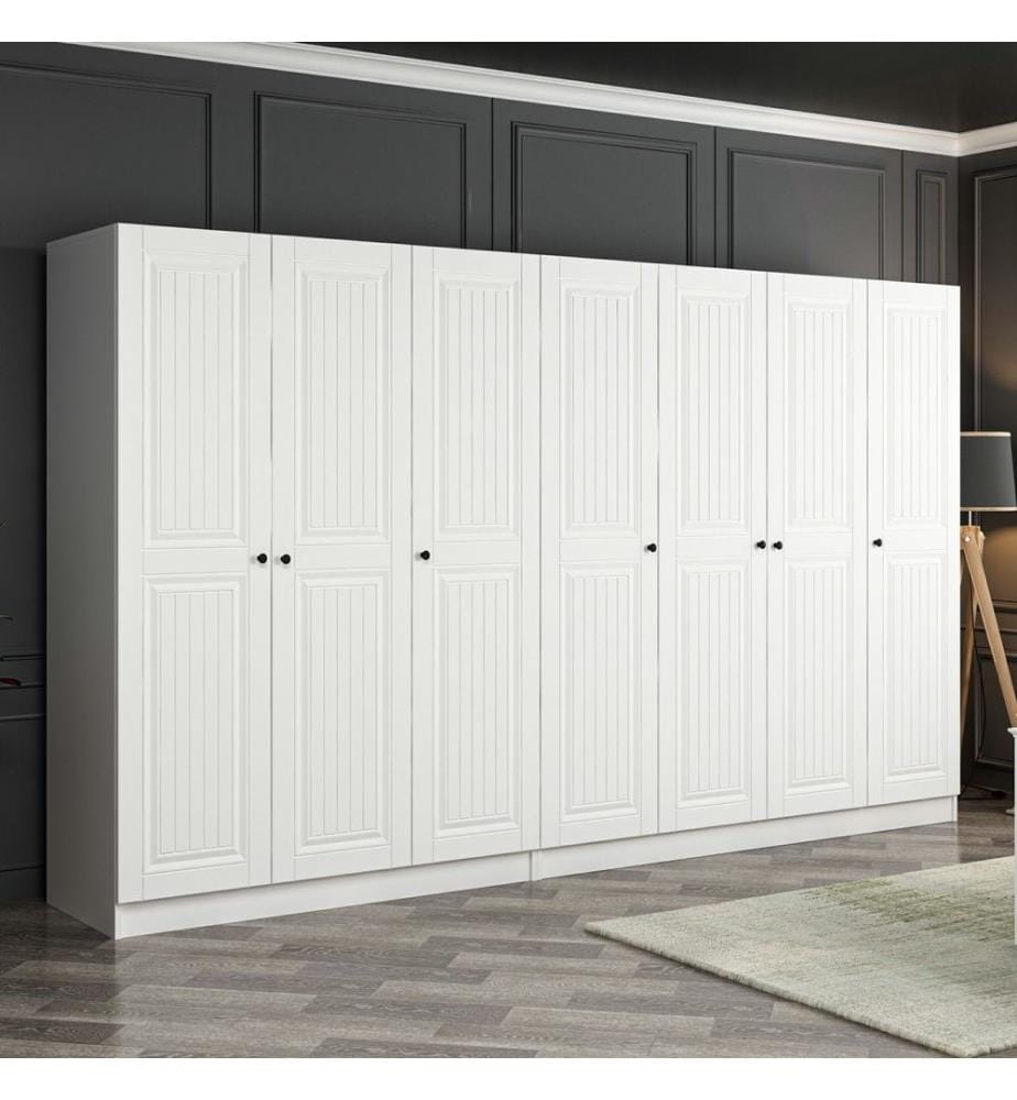 Armoire, blanc, panneau de particules mélaminé