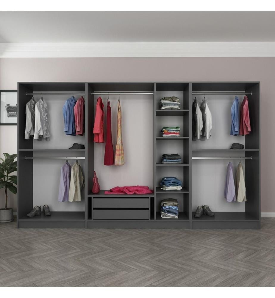 Armoire, anthracite, panneau de particules mélaminé