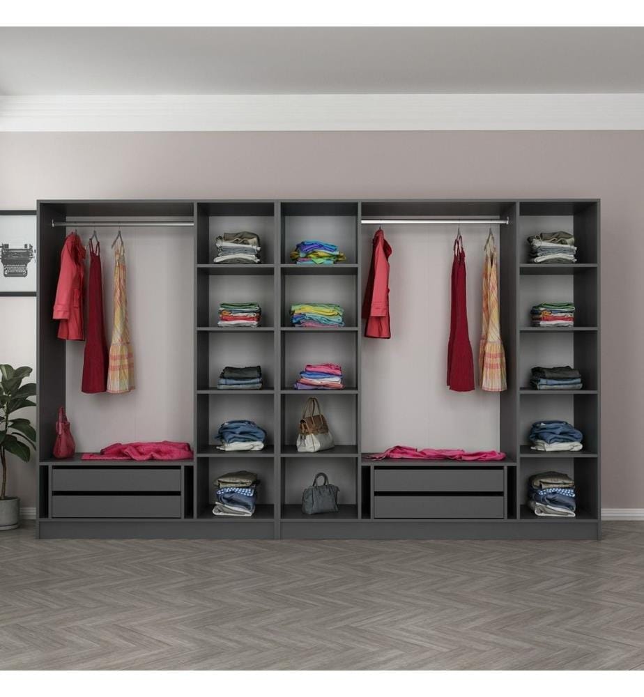 Armoire, anthracite, panneau de particules mélaminé
